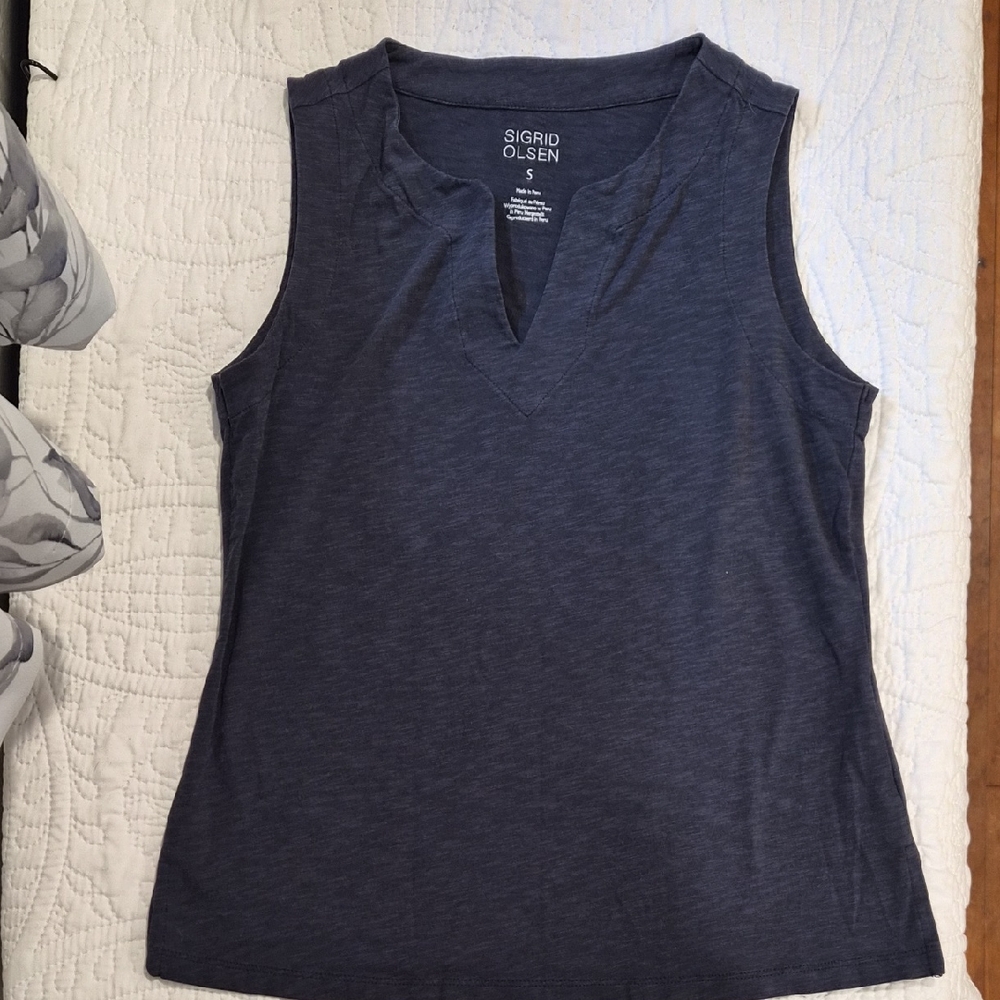 Sigrid Olsen Women's Small Dark Blue Tank Top